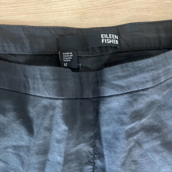 Eileen Fisher  Wide Leg Knit Dress Pants Italian Yarn Gray 12 - Picture 6 of 7